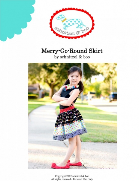 Girls Skirt PDF Sewing Pattern and Tutorial by Scnitzel and Boo via lilblueboo.com