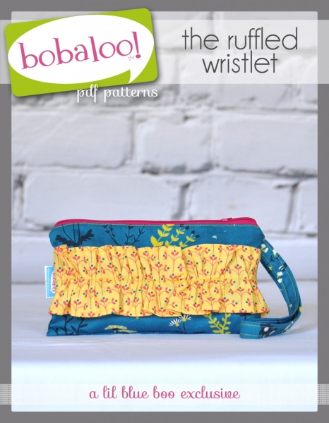 Ruffled Wristlet Bag PDF Sewing Pattern and Tutorial by Bobaloo! via lilblueboo.com