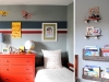 Skateboard bookshelves and and other boy's bedroom decor ideas via lilblueboo.com 