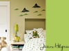 Paper airplane wall and other boy's bedroom decor ideas via lilblueboo.com 