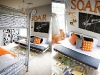 Orange airplane theme and other boy's bedroom decor ideas via lilblueboo.com 