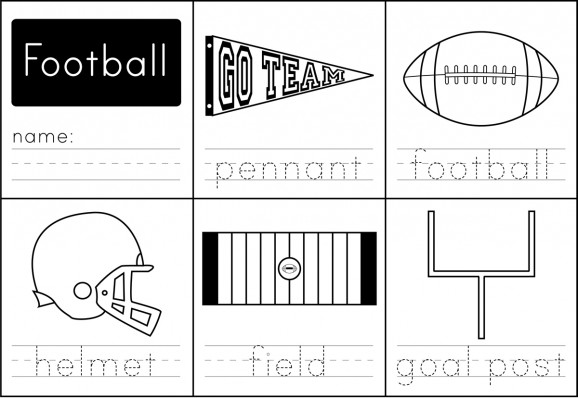 Kid Friendly Super Bowl Ideas: Football Worksheet via lilblueboo.com