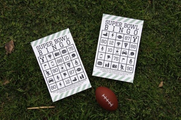 Kid Friendly Super Bowl Ideas: Super Bowl Bingo via lilblueboo.com