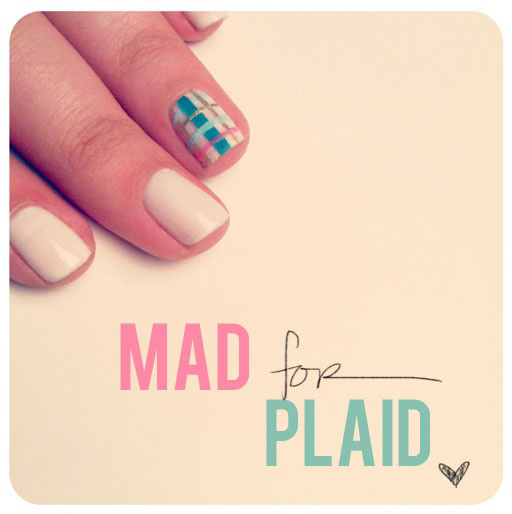 Spring Nail Art Ideas: Mad for Plaid at The Beauty Department via lilblueboo.com