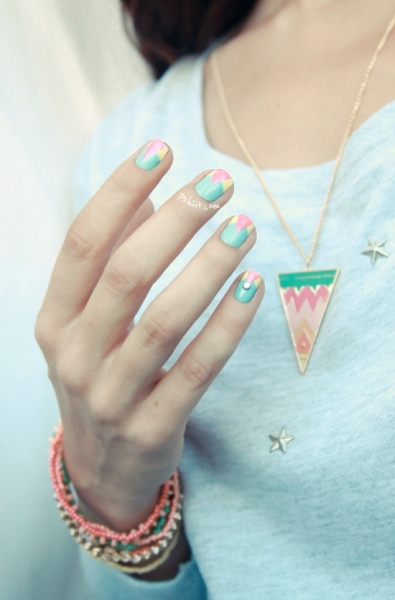 Spring Nail Art Ideas: Pretty Pastels by Pshiiit via lilblueboo.com