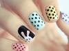 Spring Nail Art Ideas: Bunny and Polka Dots by Pshiiit via lilblueboo.com