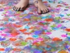 Painting with your Feet at Fun at Home with Kids via lilblueboo.com