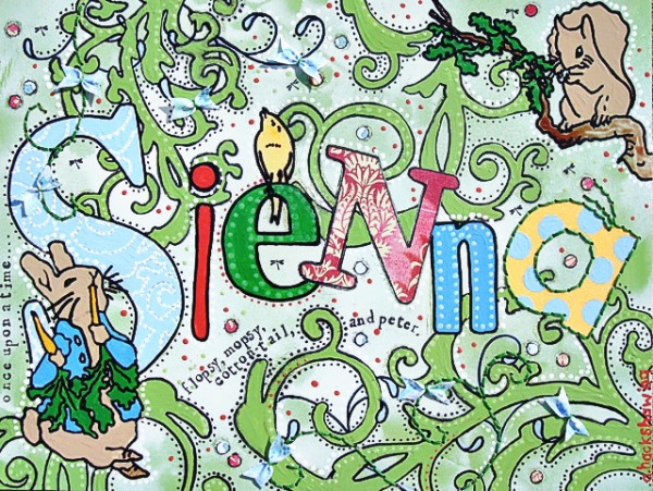 Personalized Nursery Art for a Girl - Tutorial via lilblueboo.com Personalized Nursery Art for a Girl - Tutorial via lilblueboo.com