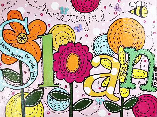 DIY Painting for Kids Room - Tutorial via lilblueboo.com DIY Painting for Kids Room - Tutorial via lilblueboo.com