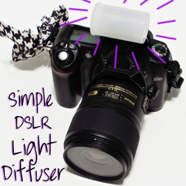 Simple DIY dslr light diffuser by Coffee and Velvet  via lilblueboo.com