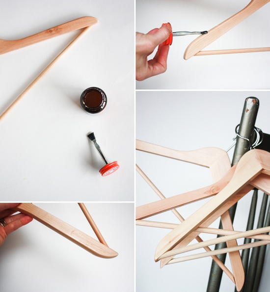  Random Household Tips: Make your own non-slip hangers with rubber cement at One Little Minute Blog via lilblueboo.com