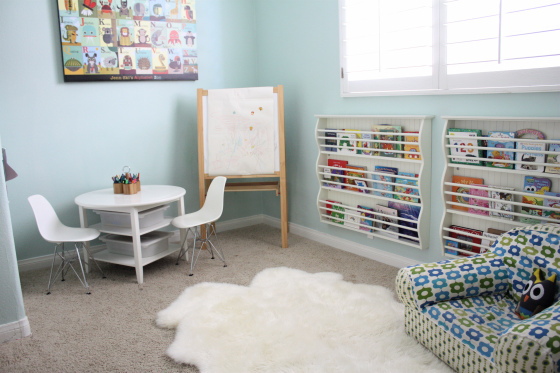 Reading Nook or Corner Space for Kids by Adella and Co. via lilblueboo.com
