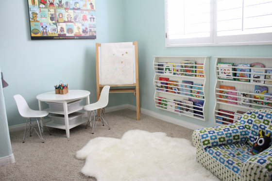 Reading Nook or Corner Space for Kids by Adella and Co. via lilblueboo.com Reading Nook or Corner Space for Kids by Adella and Co. via lilblueboo.com