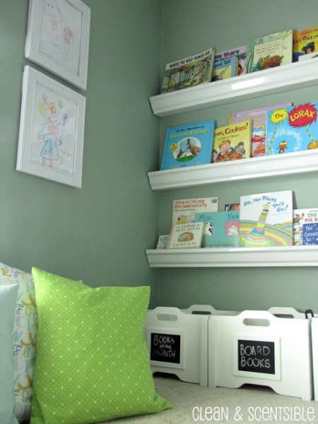 Reading Nook or Corner Space for Kids by Clean and Scentsible via lilblueboo.com