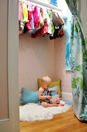 Reading Nook or Corner Space for Kids by Young House Love via lilblueboo.com Reading Nook or Corner Space for Kids by Young House Love via lilblueboo.com