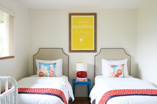 Shared Bedroom Ideas for Kids: Room for Three by Stephmodo via lilblueboo.com