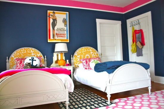 Shared Bedroom Ideas for Kids: Girl's Shared Room at My Country House via lilblueboo.com