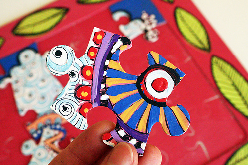 Recycled Toys - Puzzles via lilblueboo.com