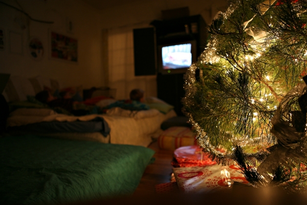 Sleeping under the Christmas tree tradition from Under the Sycamore via lilblueboo.com