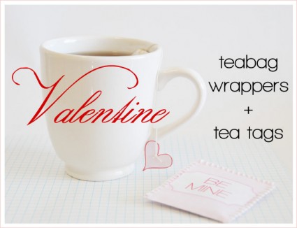Valentine's Day Tea Bag Wrapper DIY at The Knotty Bride via lilblueboo.com Valentine's Day Tea Bag Wrapper DIY at The Knotty Bride via lilblueboo.com
