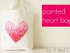 Painted Valentine's Day Heart Bag by V and Co via lilblueboo.com