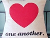 Love One Another Valentine's Day Heart Pillow DIY by Uncommon Designs via lilblueboo.com