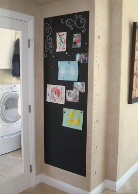 Magnetic Chalkboard Wall & Growth Chart 1 via lilblueboo.com