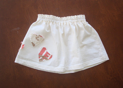 Recycle your t-shirt into a toddler skirt (tutorial) 1 via lilblueboo.com