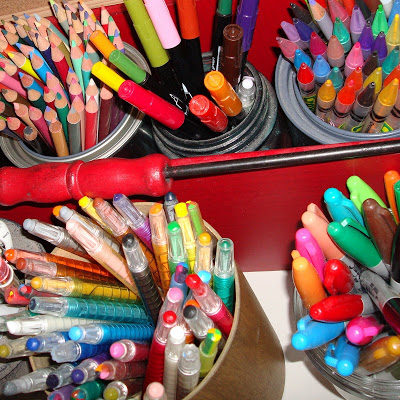 Studio Envy Pens, pencils, crayons, markers via lilblueboo.com