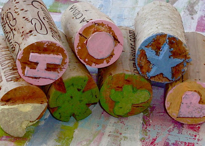 Itty Bitty Cork Stamps via lilblueboo.com