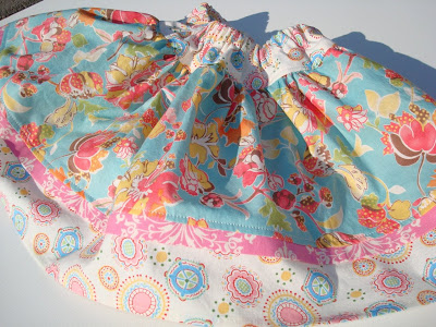 Intentionally Mismatching Fabrics (on an Evelyn Skirt) 2 via lilblueboo.com