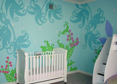 Fairy Forest Mural Template Free Download 3 via lilblueboo.com