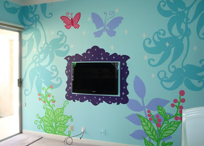 Fairy Forest Mural Template Free Download via lilblueboo.com