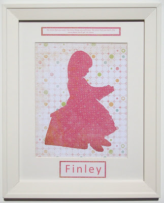 Framed Child Silhouette via lilblueboo.com Framed Child Silhouette via lilblueboo.com