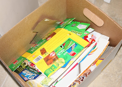 Recycled Cereal Boxes and Food Boxes via lilblueboo.com