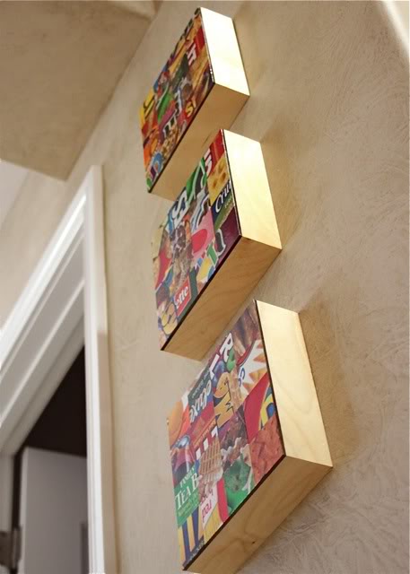 How to Make Recycled Mosaic Kitchen Art via lilblueboo.com How to Make Recycled Mosaic Kitchen Art via lilblueboo.com