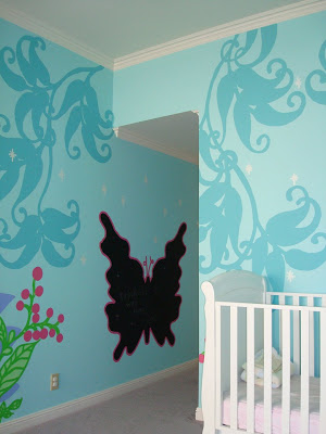 Making your own mural border template butterfly via lilblueboo.com