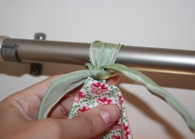 Hand-Sewn Ribbon-Top Curtain Tutorial hanging 2 via lilblueboo.com