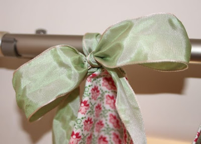 Hand-Sewn Ribbon-Top Curtain Tutorial hanging 3 via lilblueboo.com