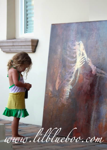 FOR SALE: Very large skeleton painting via lilblueboo.com