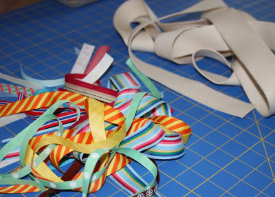 Scrap Ribbon Belt (A Tutorial) step 1 via lilblueboo.com