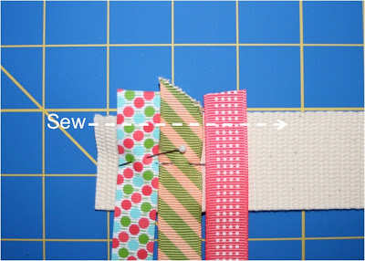 Scrap Ribbon Belt (A Tutorial) step 2 via lilblueboo.com