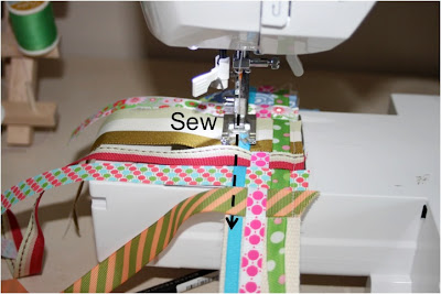 Scrap Ribbon Belt (A Tutorial) step 7 via lilblueboo.com