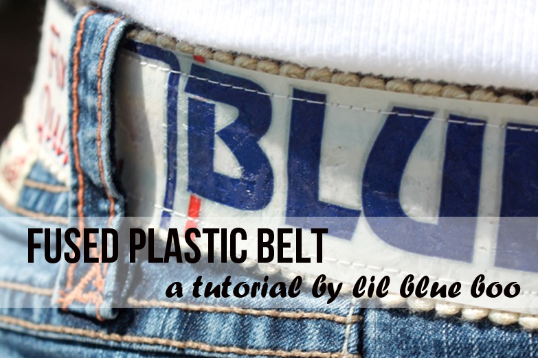 How to make a fused plastic belt - DIY Tutorial via lilblueboo.com