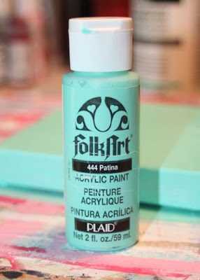 How to make a distressed folk art-style painting. DIY tutorial step 3 via lilblueboo.com