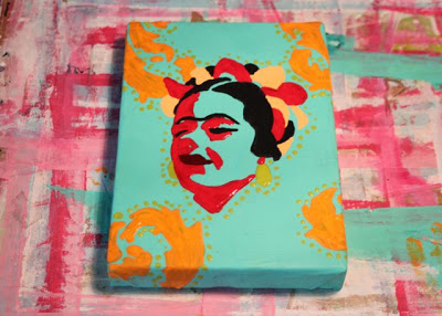 How to make a distressed folk art-style painting. DIY tutorial let dry via lilblueboo.com