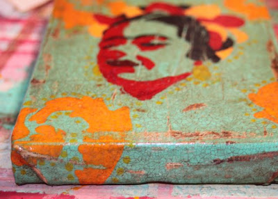 How to make a distressed folk art-style painting. DIY tutorial step 13 via lilblueboo.com