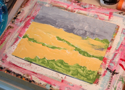 How to Fake a Landscape Painting (A Tutorial) step 2 via lillbueboo.com