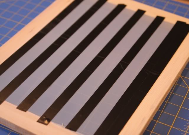Using Contact Paper to Create Stripes step 1 via lilblueboo.com