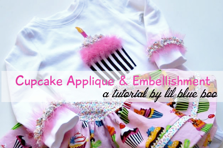 cupcake applique tutorial via lilblueboo.com